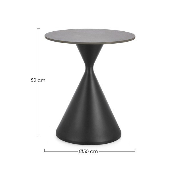 Apaļš sānu galdiņš ar marmora imitācijas galda virsmu ø 50 cm Joona – Bizzotto-image-4