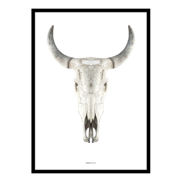 Plakāts ar rāmi 50x70 cm Cow Skull – Malerifabrikken