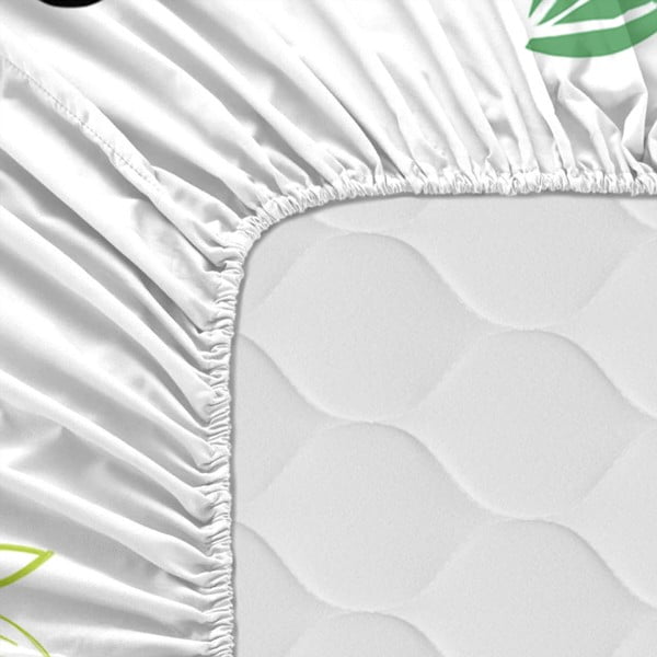 Bērnu kokvilnas palags ar gumiju Moshi Moshi Panda, 60 x 120 cm-image-2