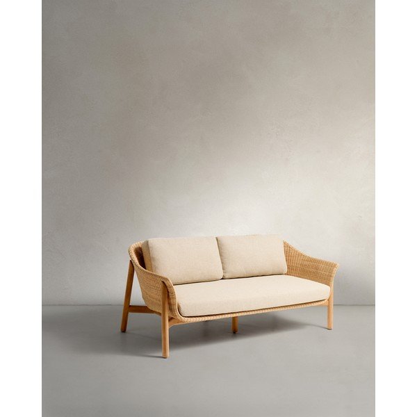 Bēšs/dabīga toņa polsterēts dārza dīvāns Galea – Kave Home-image-2