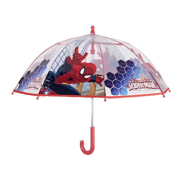 Bērnu caurspīdīgs lietussargs Spiderman, ⌀ 64 cm