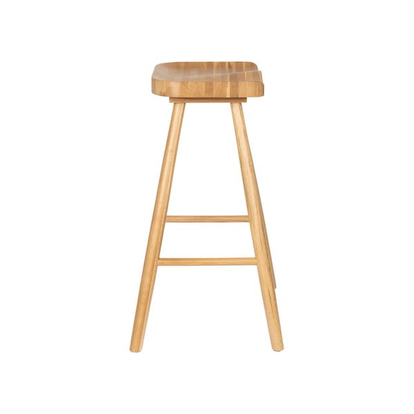 Dabīga toņa ozola masīvkoka bāra taburete (sēdekļa augstums 65,5 cm) Vander – White Label-image-3