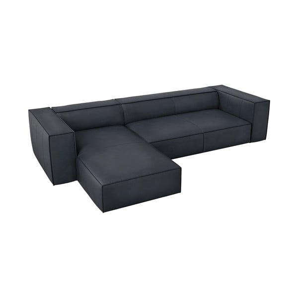 Tumši zils ādas stūra dīvāns (ar kreiso stūri) Madame – Windsor & Co Sofas-image-2