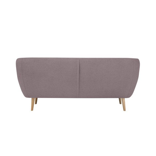 Rozā trīsvietīgs dīvāns ar gaišām kājām Mazzini Sofas Sicile-image-1