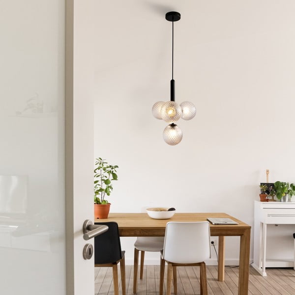 Melns piekaramais gaismeklis SULION Musa, augstums 120 cm-image-1