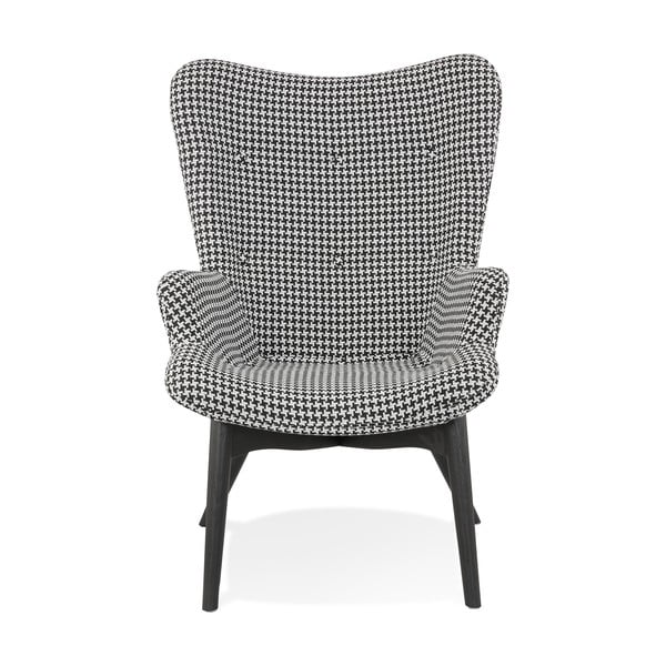 Balts/melns atpūtas krēsls ar atzveltni Wahou – Kokoon