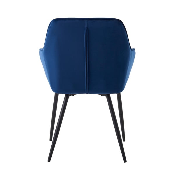 Tumši zili polsterēti ēdamistabas krēsli ar roku balstiem (2 gab.) Nolan Square – Unique Furniture-image-4