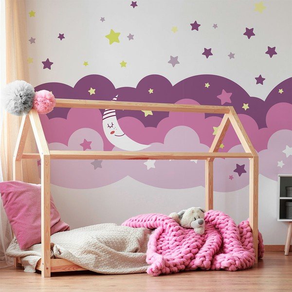 Sienas uzlīme Ambiance Scandinavian Clouds Starry Sky-image-1