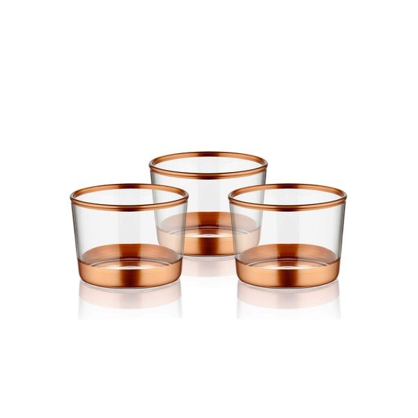 3 šotu glāžu komplekts Mia Glam Bronze, ⌀ 8 cm-image-1