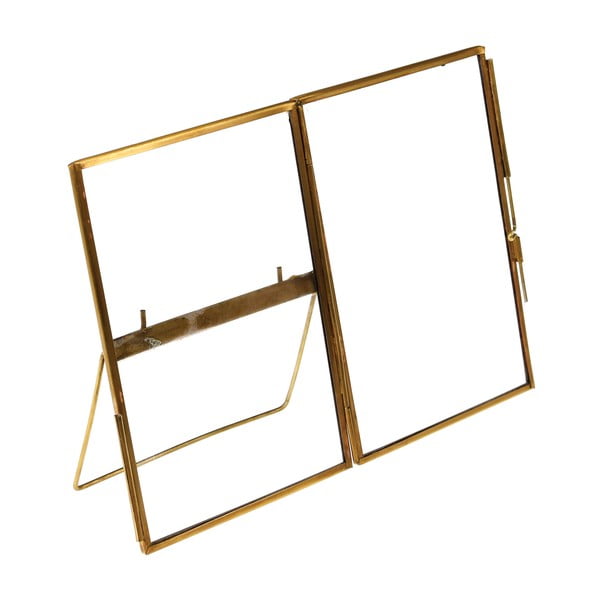 Zelta krāsas metāla stāvošs foto rāmis 10x15 cm – Rex London-image-2