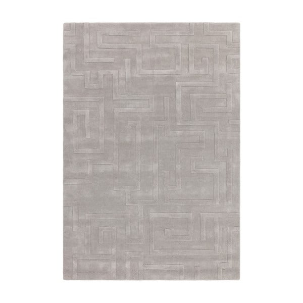 Gaiši pelēks vilnas paklājs 120x170 cm Maze – Asiatic Carpets