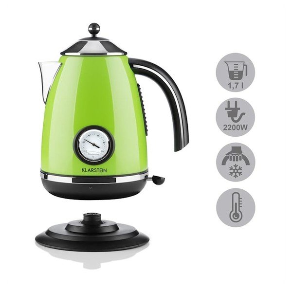Zaļa elektriskā tējkanna Klarstein Aquavita Chalet-image-2