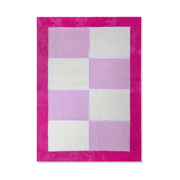 Bērnu paklājs Mavis Pink Squares, 100x150 cm