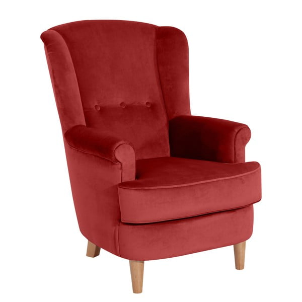 Ķieģeļu sarkans samta krēsls Max Winzer Kendra Velvet
