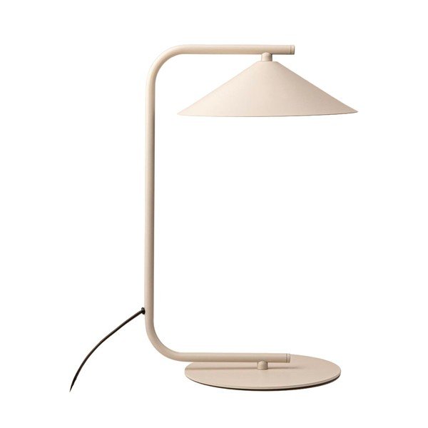 Krēmkrāsas metāla galda lampa (augstums 42 cm) Nocte – Micadoni 