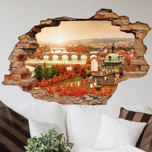 3D sienas uzlīme Ambiance Prague Autumn, 90 x 60 cm-image-1