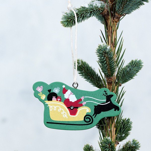 Koka eglītes rotājums Rex London Sleigh-image-1