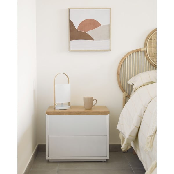 Balts spilvena pildījums Kave Home Nyla, 70 x 40 cm-image-1