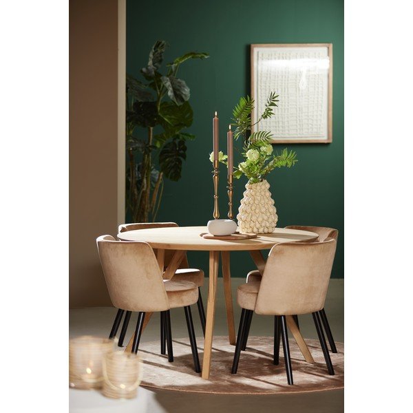 Mango masīvkoka apaļš ēdamgalds ø 120 cm Quenza – Light & Living-image-1