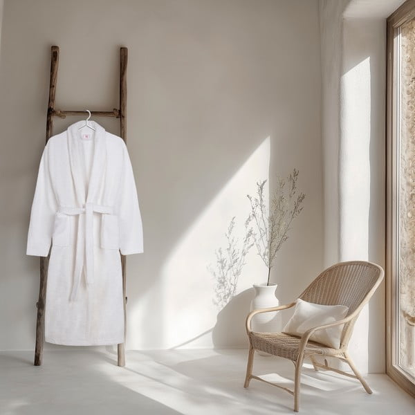 Balts kokvilnas halāts XS/S Terry – HIP-image-1