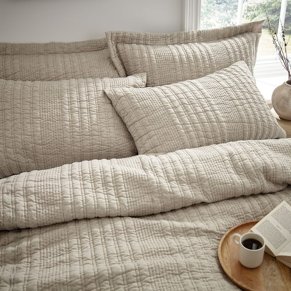 Bēša vienguļamā gultas veļa 135x200 cm Tamba Stripe – Pineapple Elephant-image-2