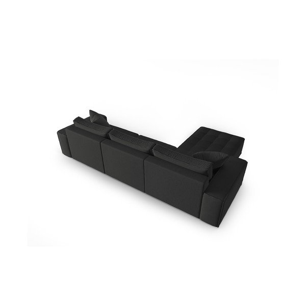 Melns stūra dīvāns (ar kreiso stūri) Mike – Micadoni Home-image-4