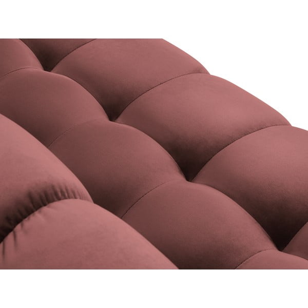 Rozā samta stūra dīvāns Cosmopolitan Design Bali, kreisais stūris-image-1