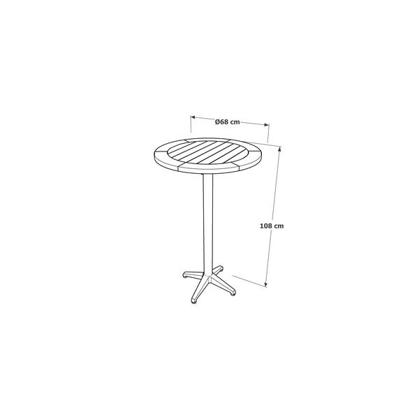 Alumīnija apaļš dārza ēdamgalds ø 68 cm Spring – Ezeis-image-2