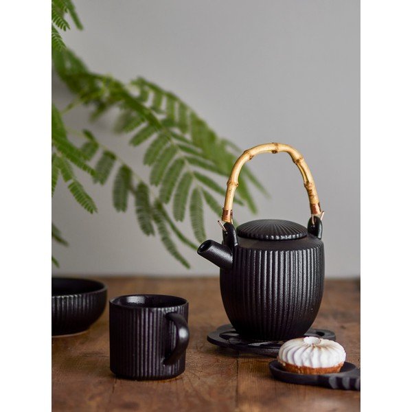 Melna akmensmasas tējkanna 850 ml Neri – Bloomingville-image-1