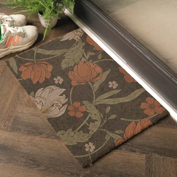 Kokosšķiedras kājslauķis 40x60 cm William Morris Rose – Artsy Doormats-image-1
