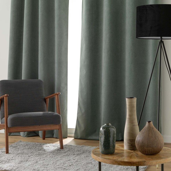 Haki samta aizkars 140x260 cm Olympe – douceur d'intérieur-image-2