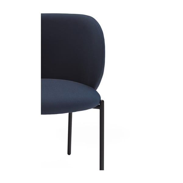 Tumši zili polsterēti ēdamistabas krēsli (2 gab.) Mogi – Teulat-image-4