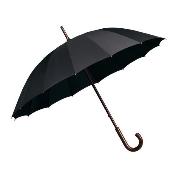 Melns lietussargs Ambiance Elegance, ⌀ 102 cm