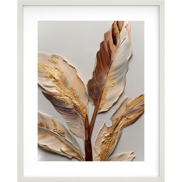 Drukāta glezna ar rāmi 40x50 cm Golden Strelitzia – Styler