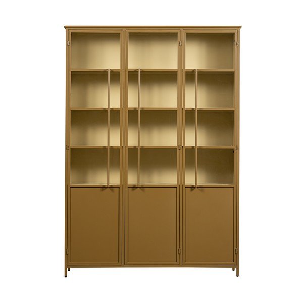 Sinepju dzeltena metāla vitrīna 140x200x44 cm Exhibit – WOOOD