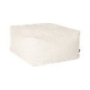 Bēšs pufs no buklē auduma Keno – noo.ma