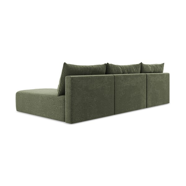 Zaļš salokāms/ar uzglabāšanas vietu stūra dīvāns Kalena – Makamii-image-3