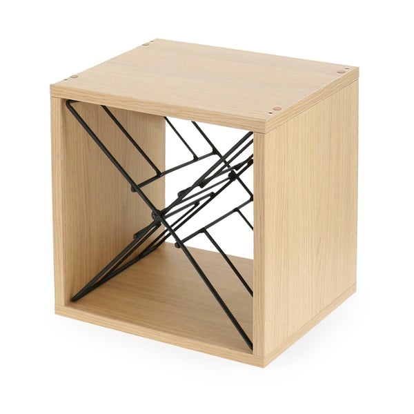 Dabīga toņa vīna plaukts ar dižskābarža koka imitāciju 12 pudelēm – Compactor-image-1