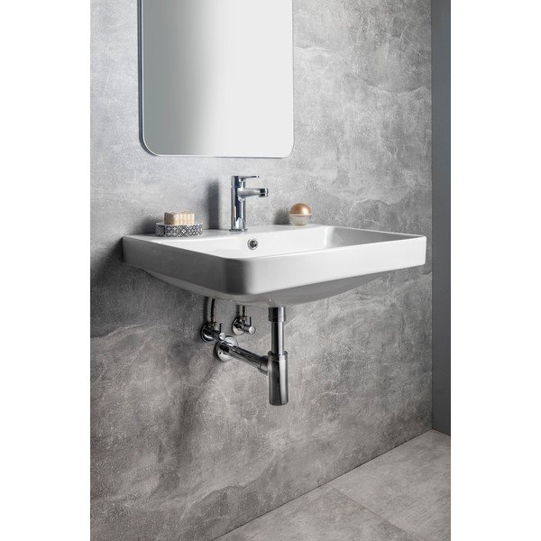 Balta keramikas izlietne 60x48 cm Neron – Sapho-image-1
