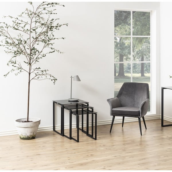 Melni žurnālgaldiņi (3 gab.) Katrine – Actona-image-2