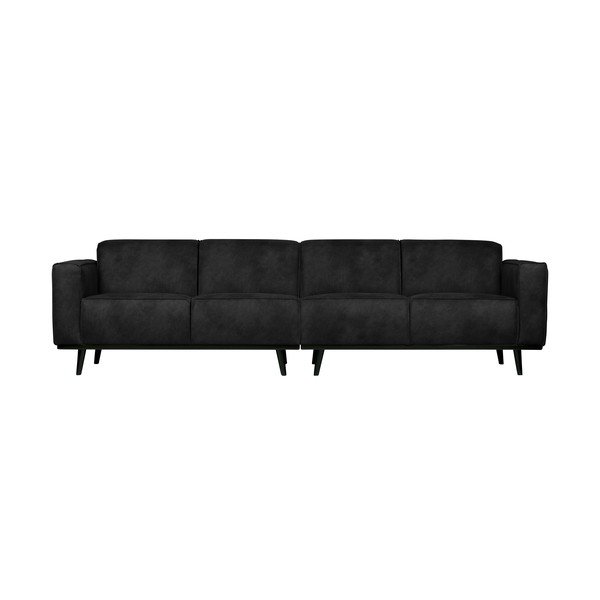 Melns zamšādas dīvāns BePureHome Statement, 280 cm