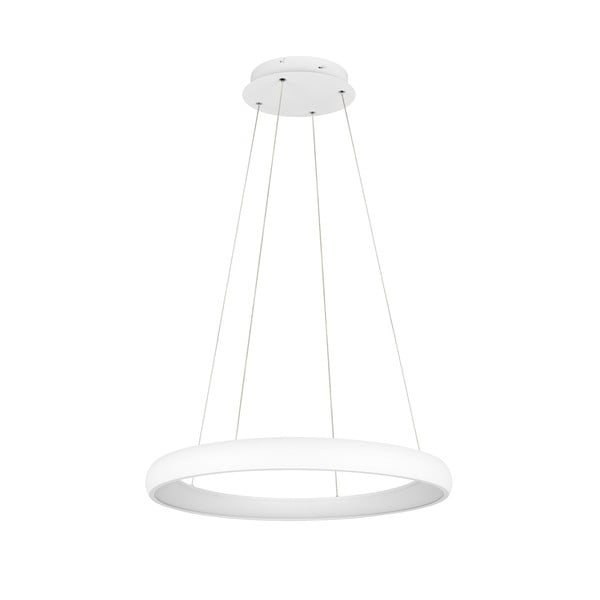 Balta LED piekaramā lampa ar regulējamu spilgtumu un metāla abažūru ø 75 cm Cardona – Trio