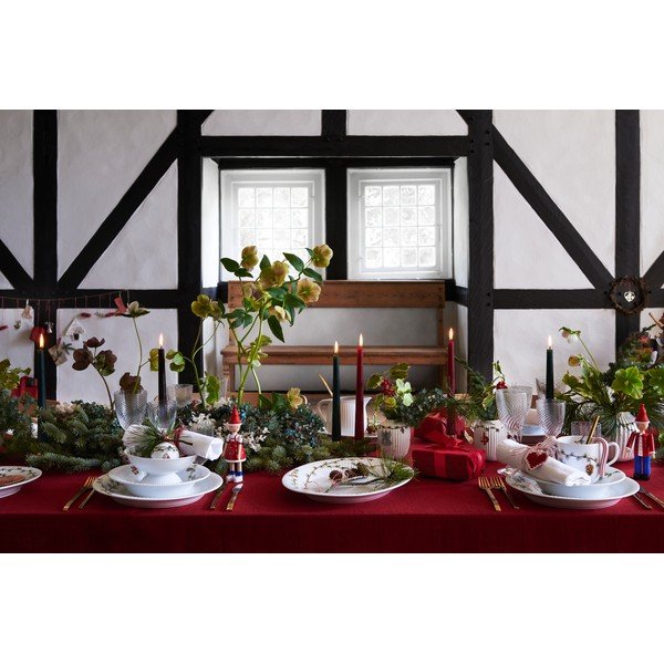 Balta porcelāna Ziemassvētku vāze Kähler Design Hammershøi, augstums 10,5 cm-image-2