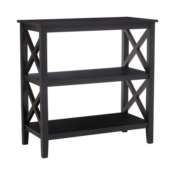 Melns priedes masīvkoka plaukts 40x81x81 cm Heritage – Premier Housewares