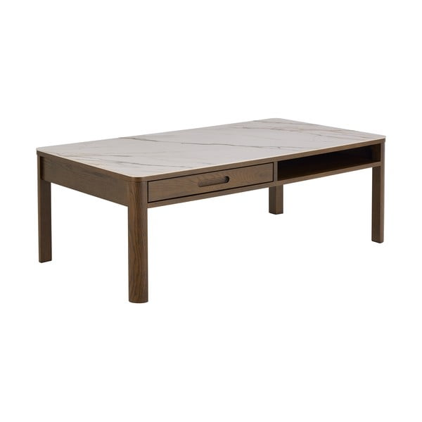 Bēšs/tumši brūns žurnālgaldiņš ar keramikas virsmu 70x130 cm Southampton – Actona