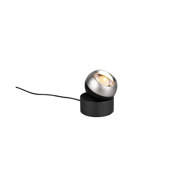 Melna/sudraba krāsas LED galda lampa (augstums 14 cm) Orbit – Trio Select-image-2