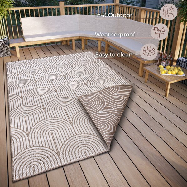 Brūns āra paklājs 80x150 cm Pangli Linen – Hanse Home-image-3