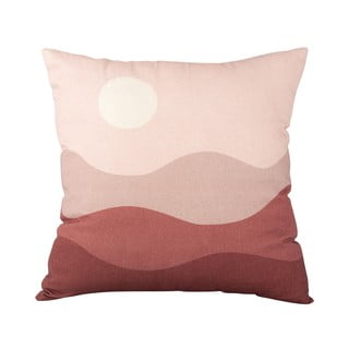 Rozā un sarkans kokvilnas spilvens PT LIVING Pink Sunset, 45 x 45 cm