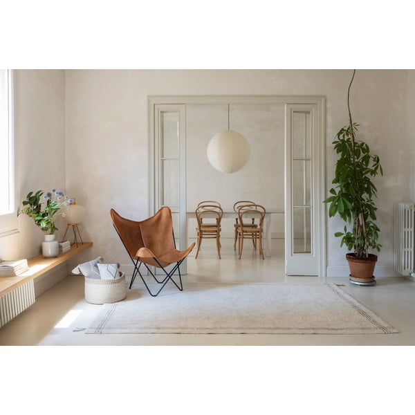 Krēmkrāsas mazgājams/ar rokām darināts kokvilnas paklājs 170x240 cm Cuisine Natural – Lorena Canals-image-1