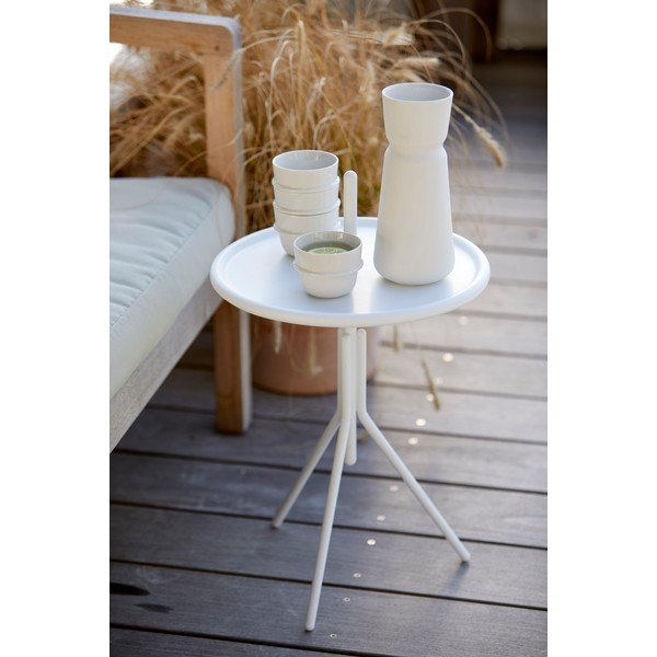 Balts metāla sānu galdiņš Zone Inu, ø 33,8 cm-image-1